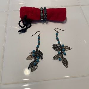 Vintage Blue turquoise rings and earrings